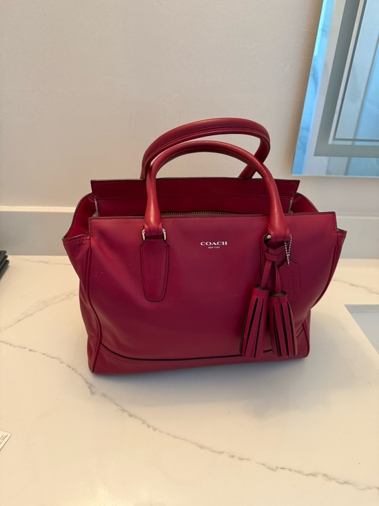 Coach Handbags - Coach 19890 dark red leather legacy medium, Candace tote shoulder bag
